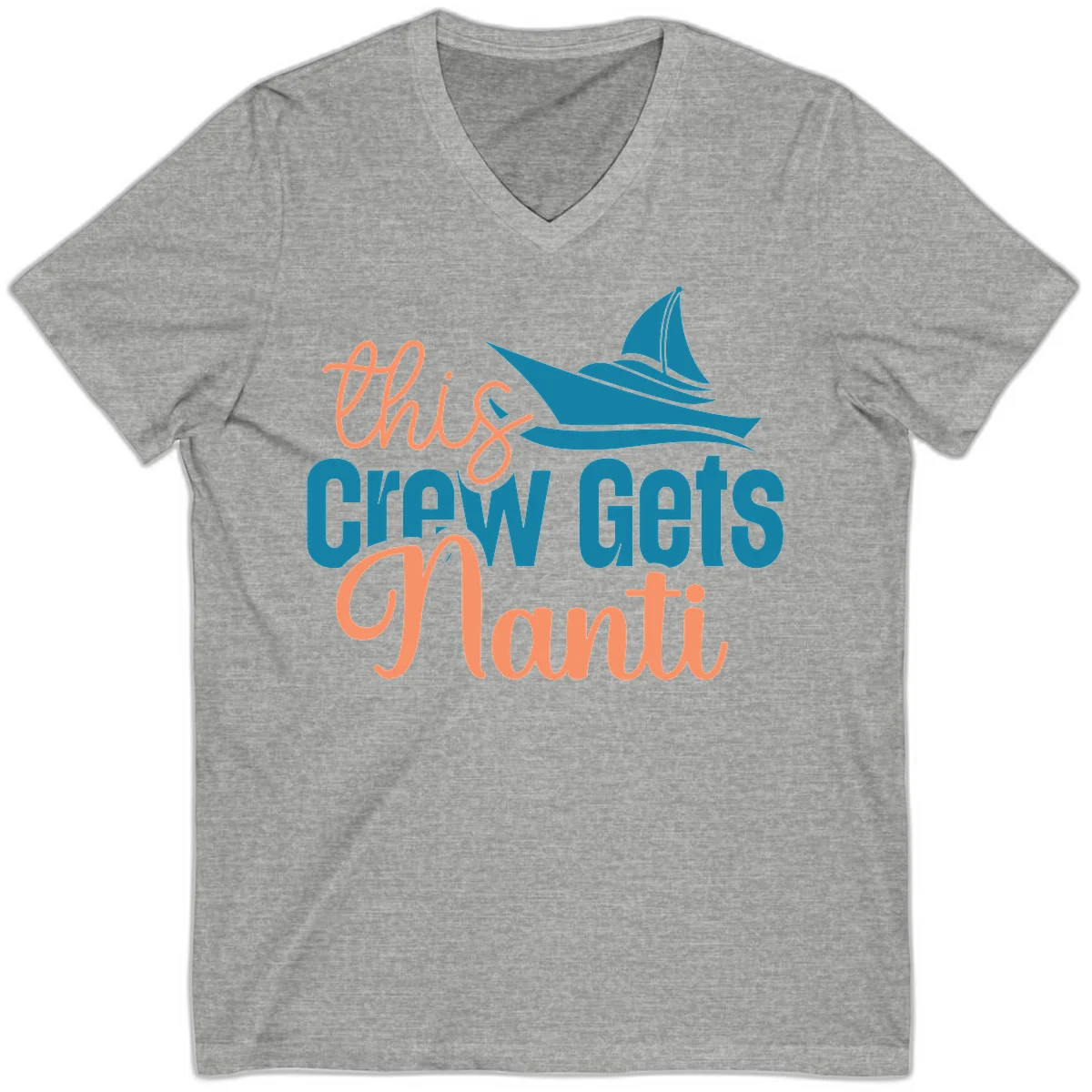 Chill Crew Gets Afloat V-Neck in Athletic Heather