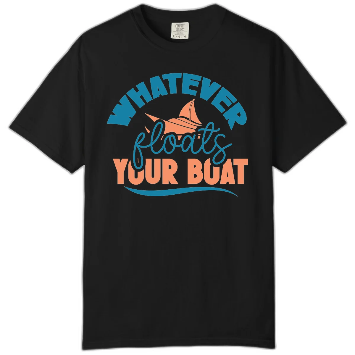 Whatever Floats Your Boat Comfort Color Tee in Black