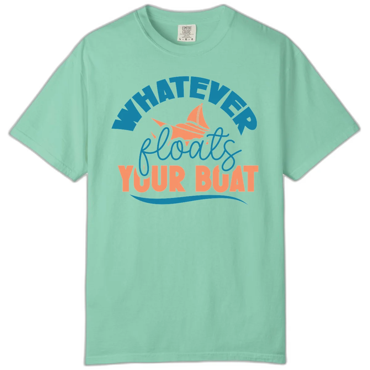 Whatever Floats Your Boat Comfort Color Tee in Island Reef