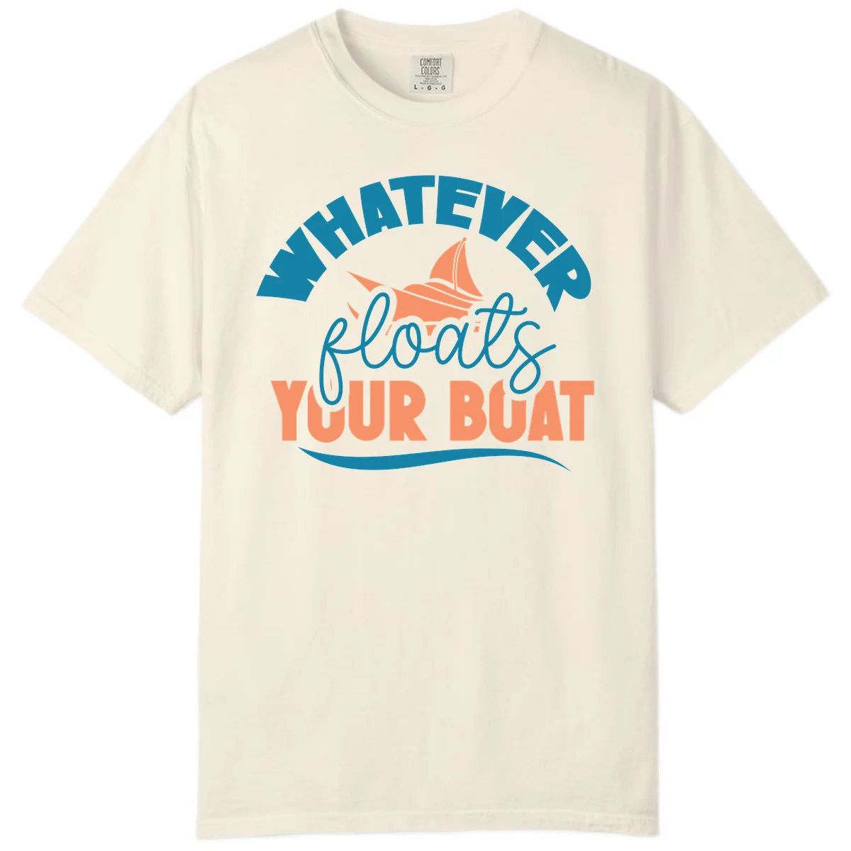 Whatever Floats Your Boat Comfort Color Tee in Ivory