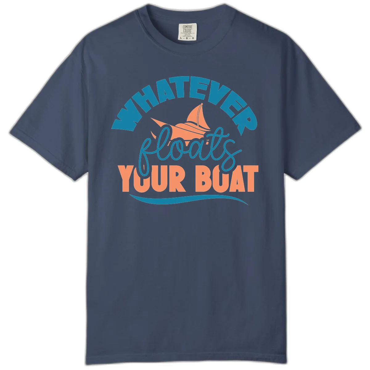 Whatever Floats Your Boat Comfort Color Tee in Midnight