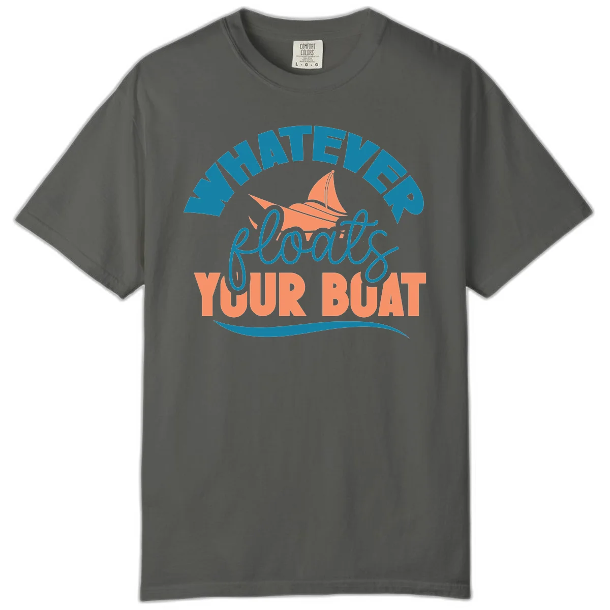 Whatever Floats Your Boat Comfort Color Tee in Pepper