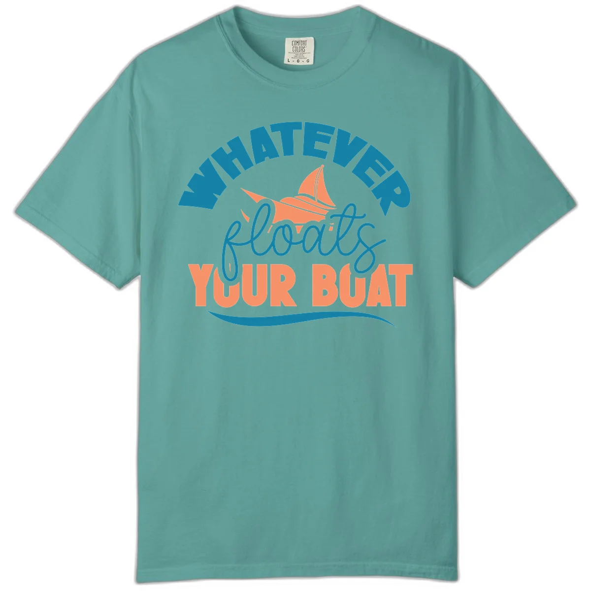Whatever Floats Your Boat Comfort Color Tee in Seafoam