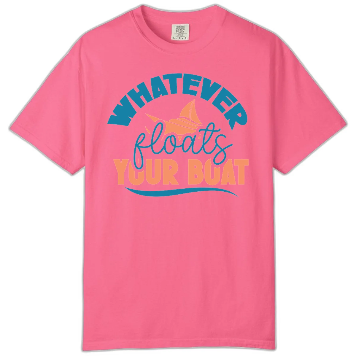 Whatever Floats Your Boat Comfort Color Tee in Crunchberry