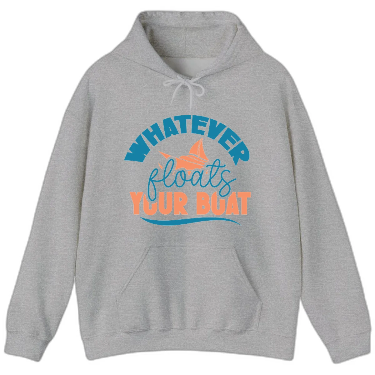 Whatever Floats Your Boat Hoodie in Sport Grey