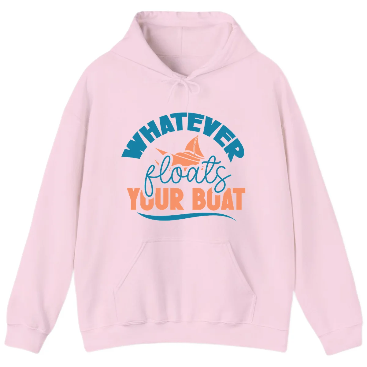 Whatever Floats Your Boat Hoodie in Light Pink