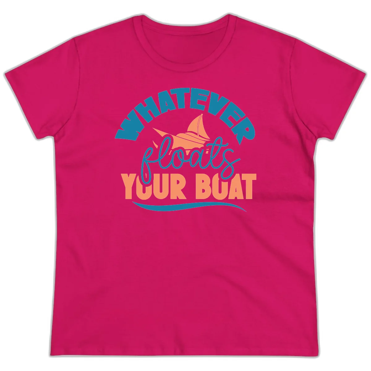 Whatever Floats Your Boat Ladies Tee in Heliconia