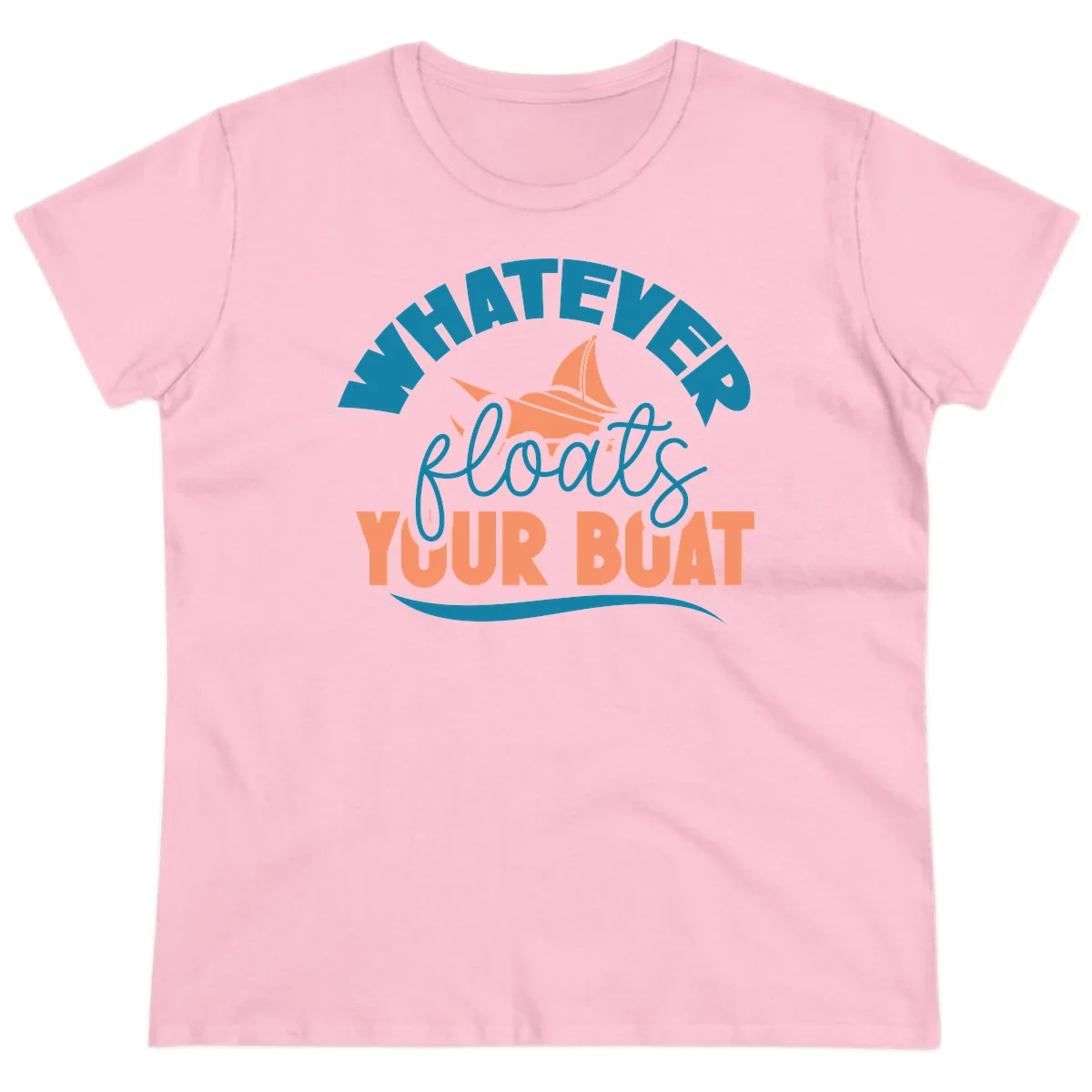 Whatever Floats Your Boat Ladies Tee in Light Pink