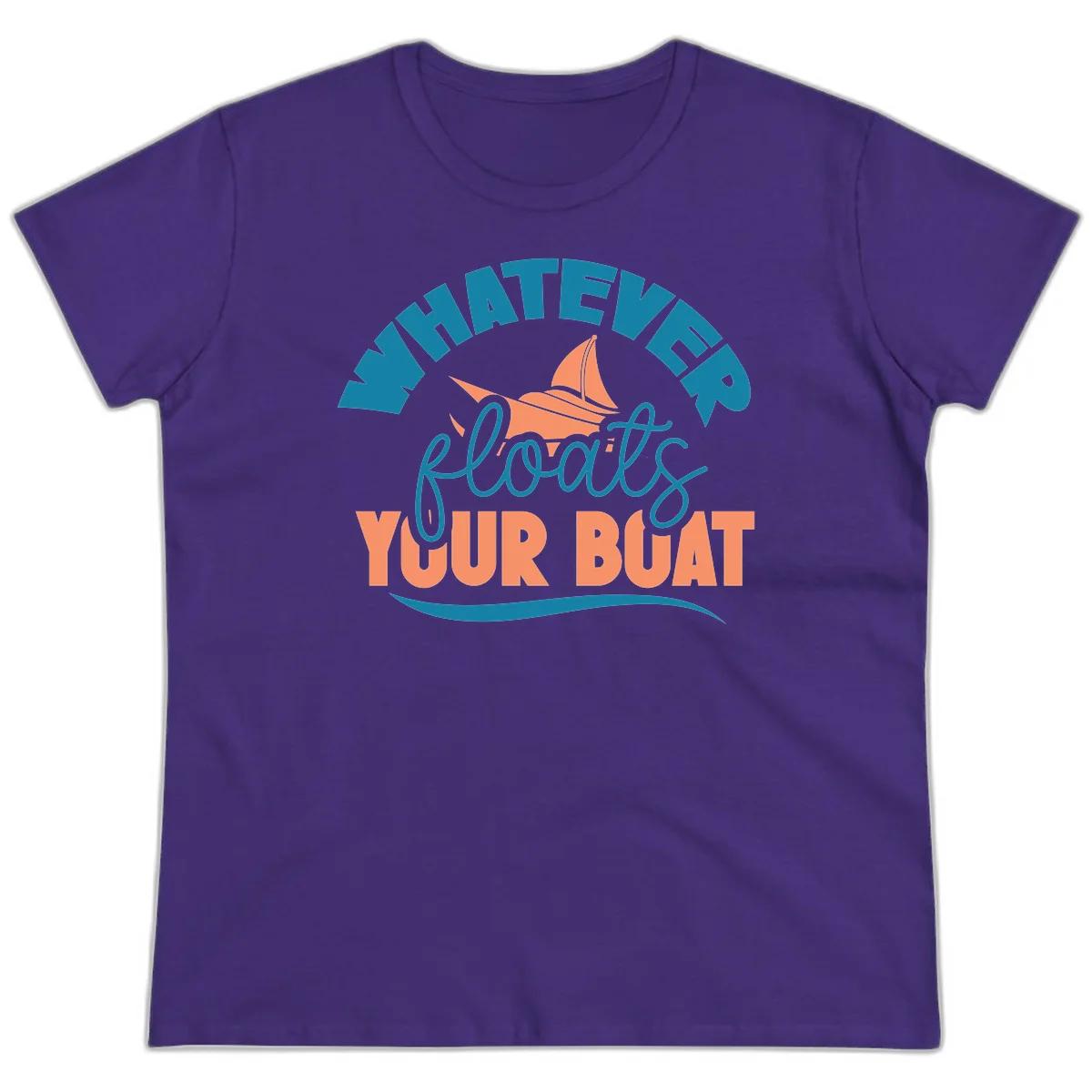 Whatever Floats Your Boat Ladies Tee in Purple