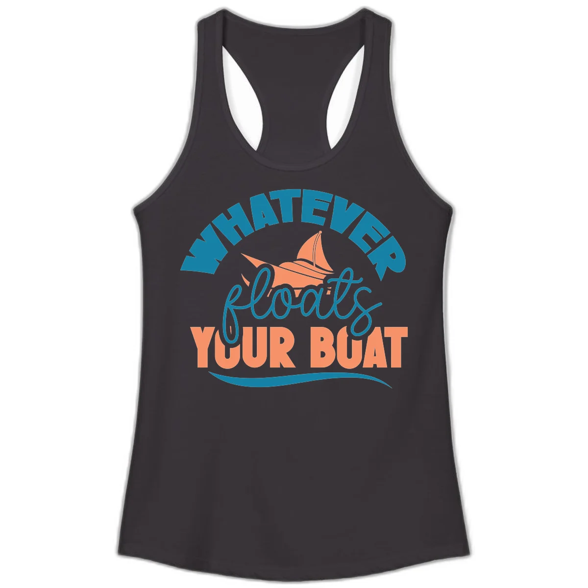 Whatever Floats Your Boat Ladies Tank Top in Black