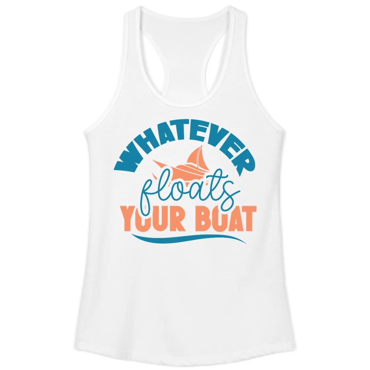 Whatever Floats Your Boat Ladies Tank Top in White