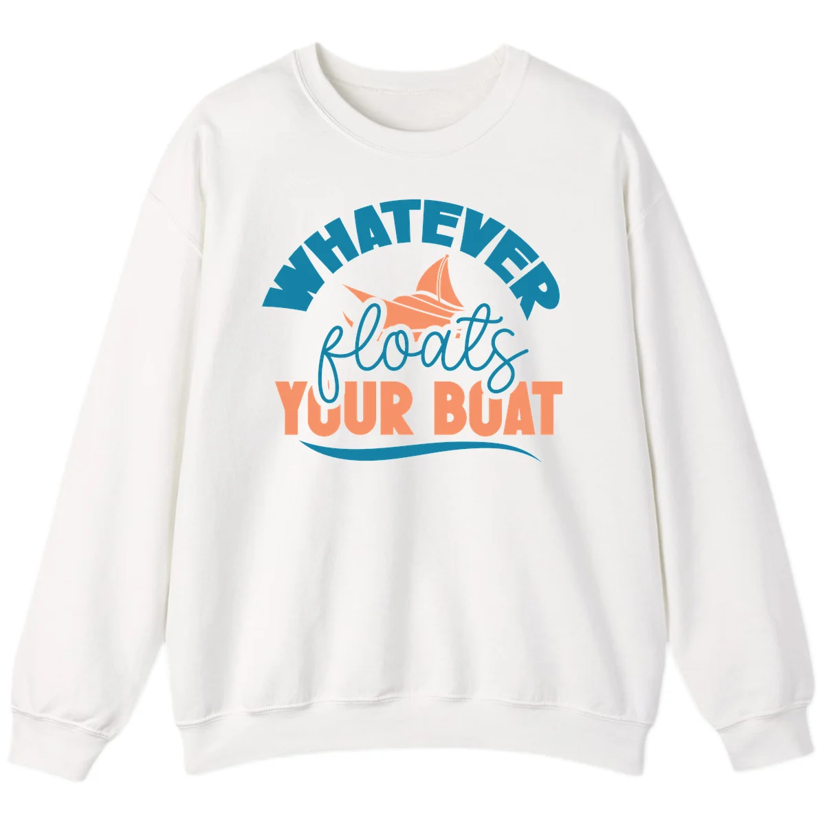 Whatever Floats Your Boat Sweatshirt in White