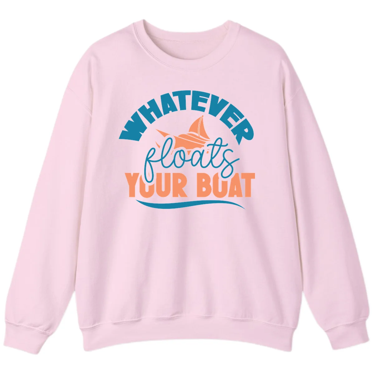 Whatever Floats Your Boat Sweatshirt in Light Pink