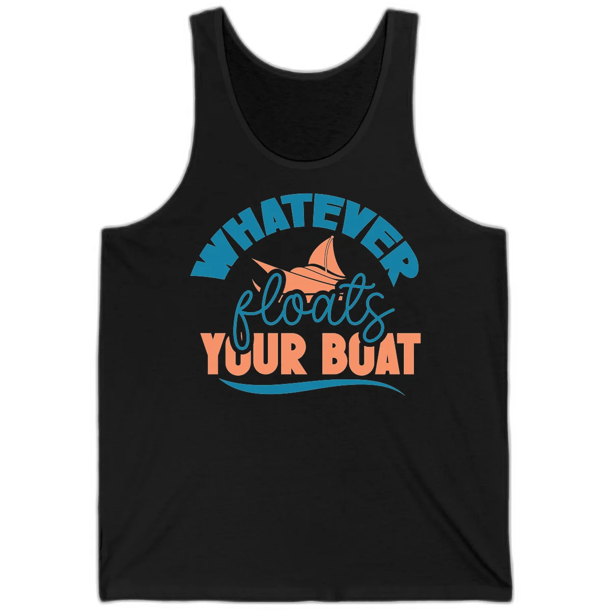 Whatever Floats Your Boat Tank Top in Black