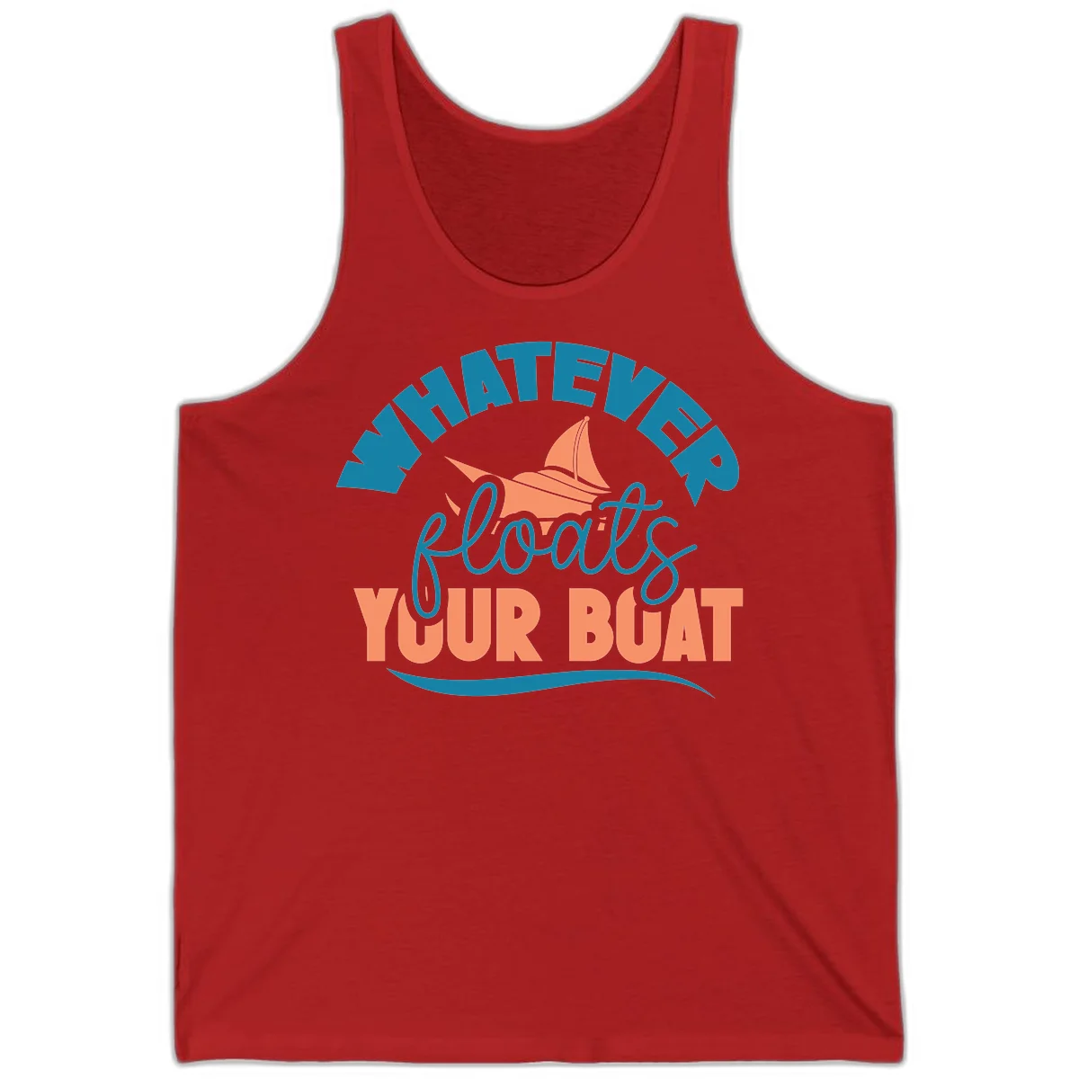 Whatever Floats Your Boat Tank Top in Red