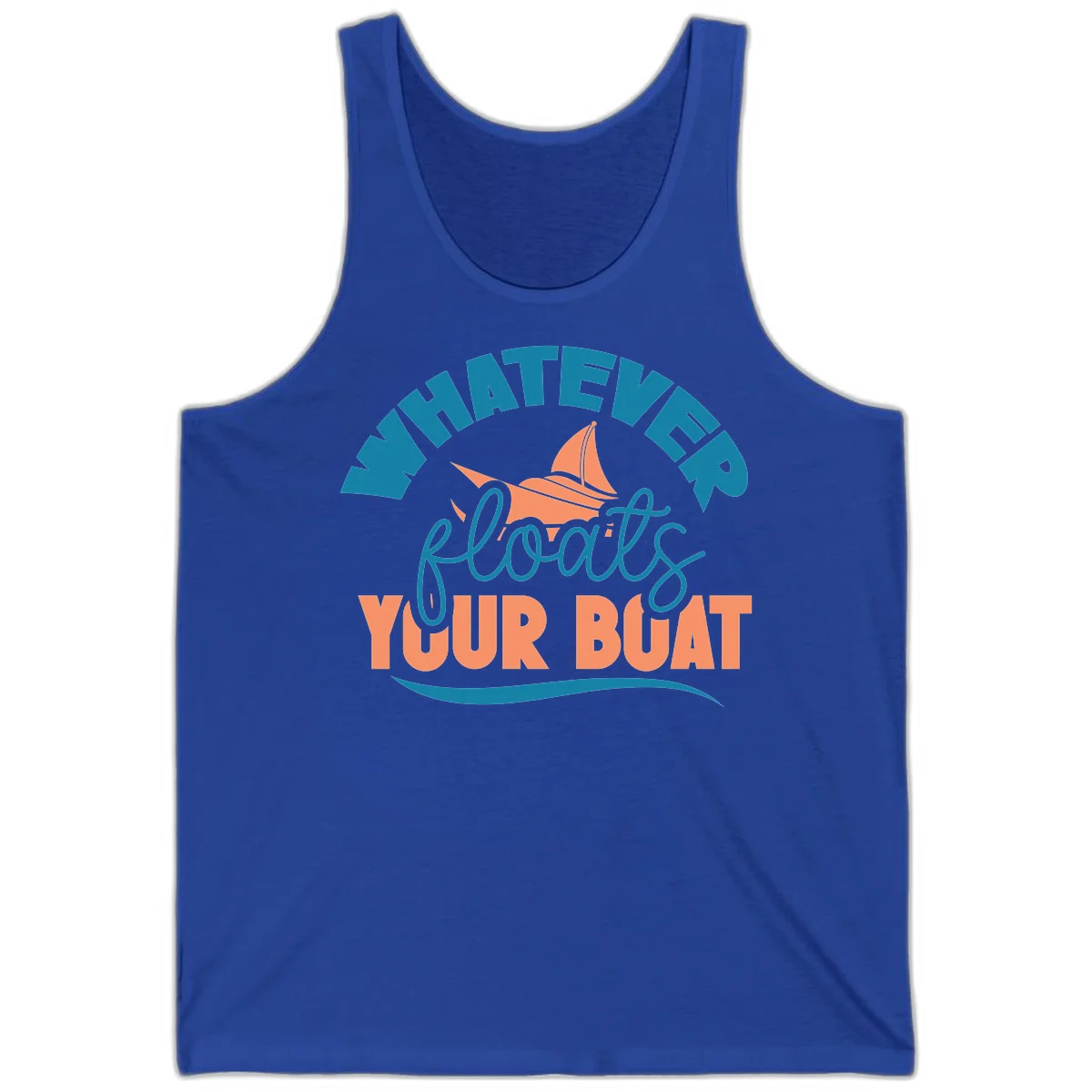 Whatever Floats Your Boat Tank Top in True Royal