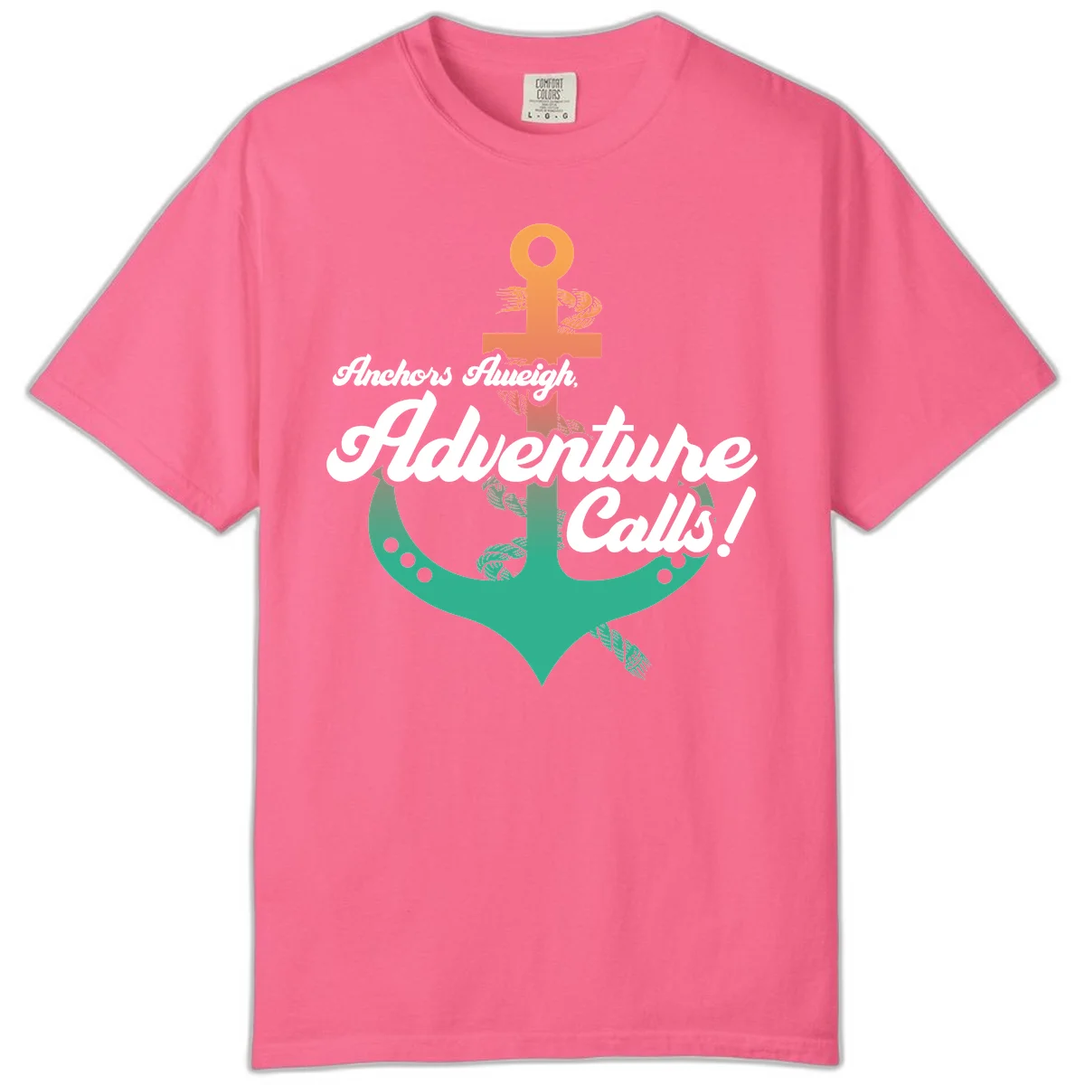 Anchors Aweigh Adventure Calls Comfort Color T-Shirt in Crunchberry