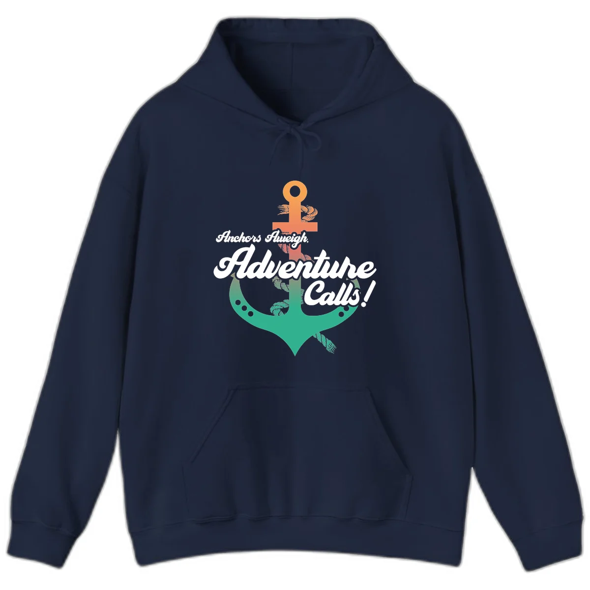 Anchors Aweigh Adventure Calls Hoodie in Navy