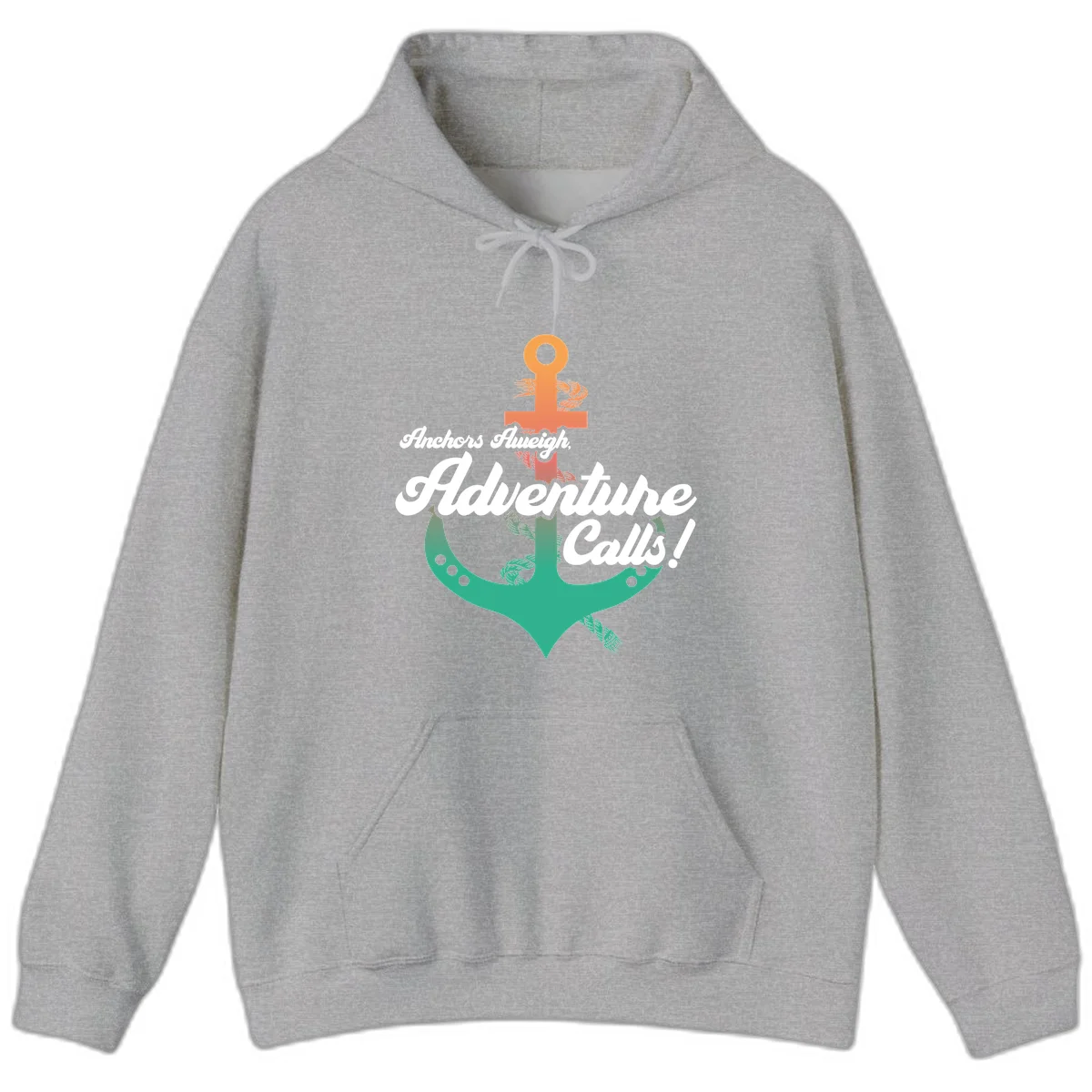 Anchors Aweigh Adventure Calls Hoodie in Sport Grey