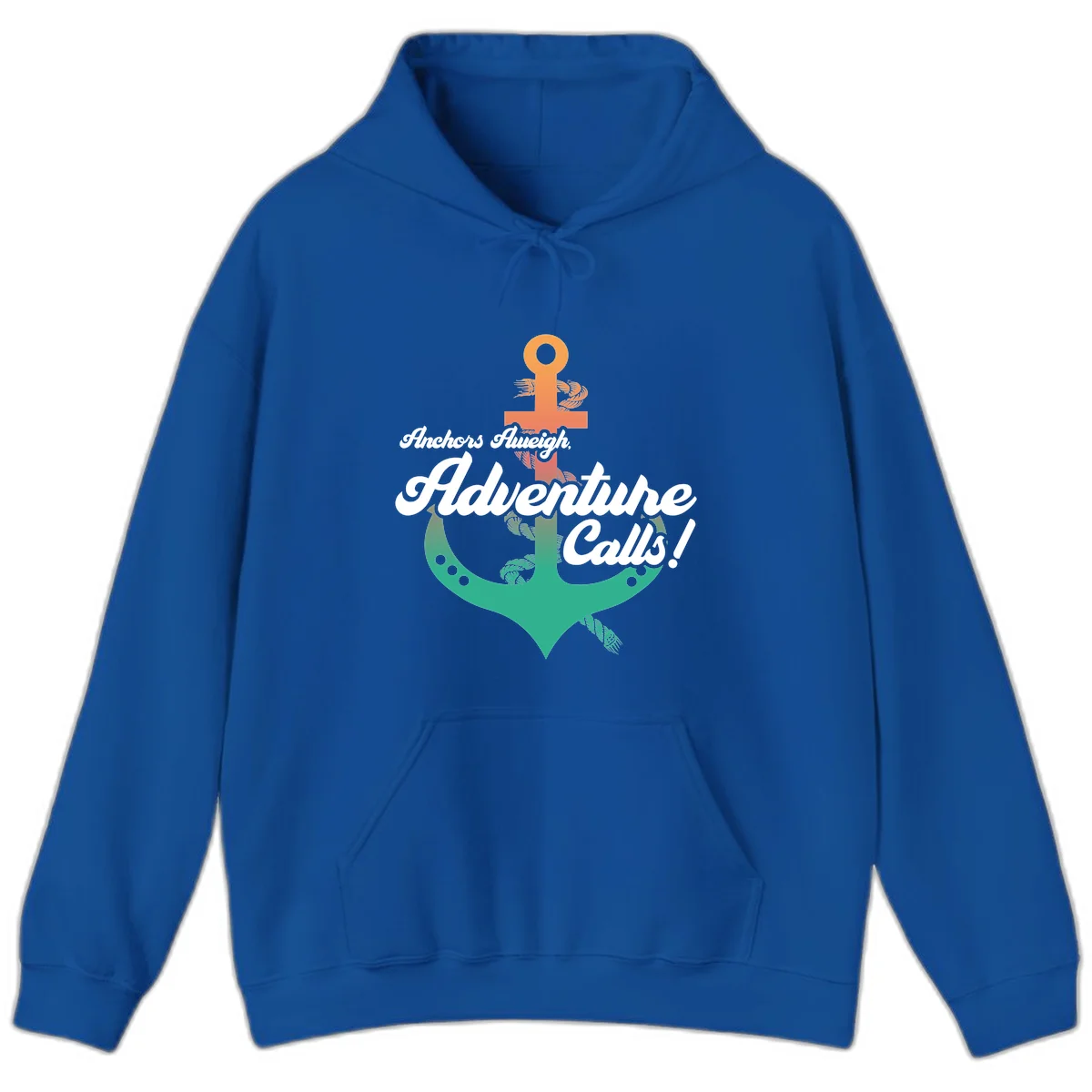 Anchors Aweigh Adventure Calls Hoodie in Royal