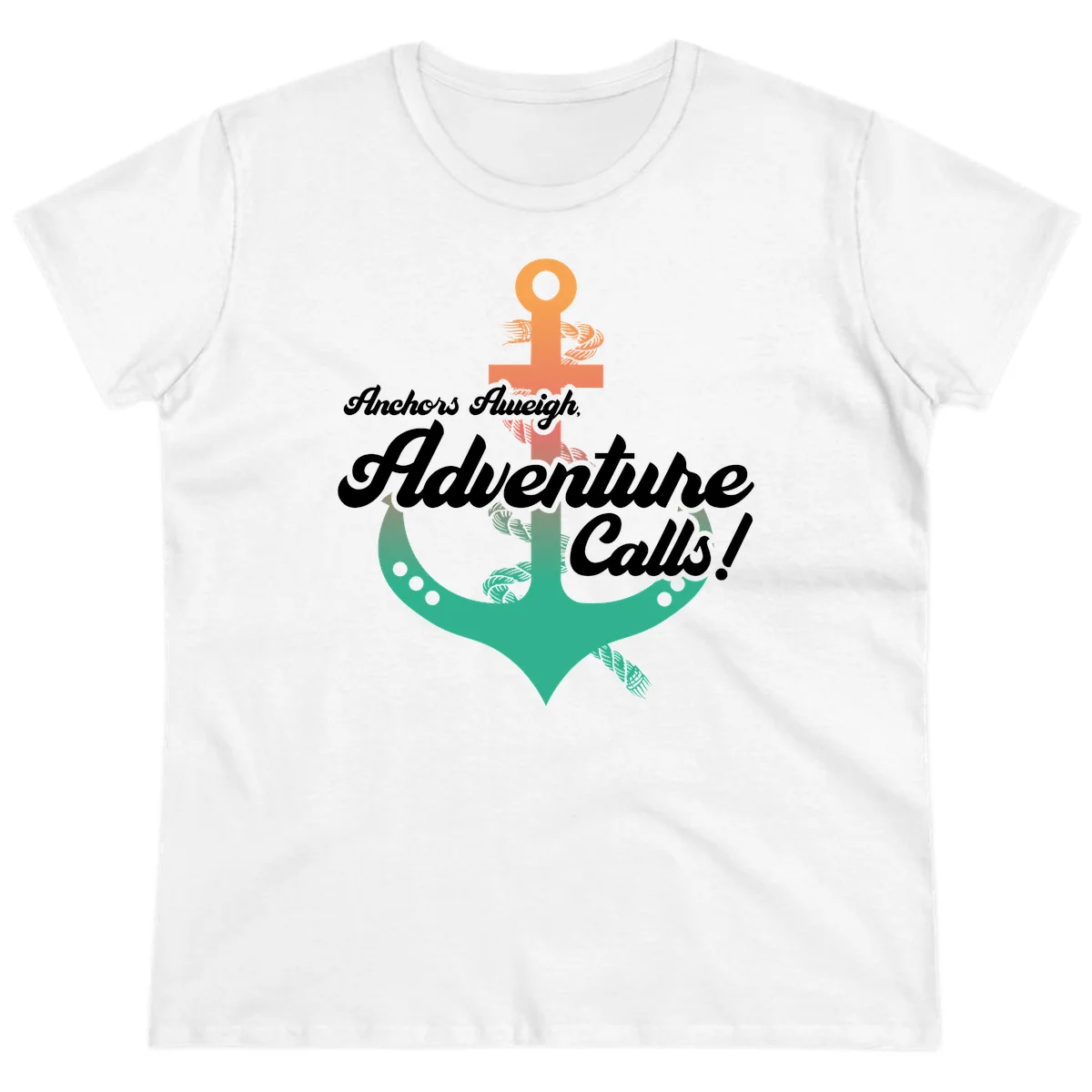 Anchors Aweigh Adventure Calls Ladies Tee in White