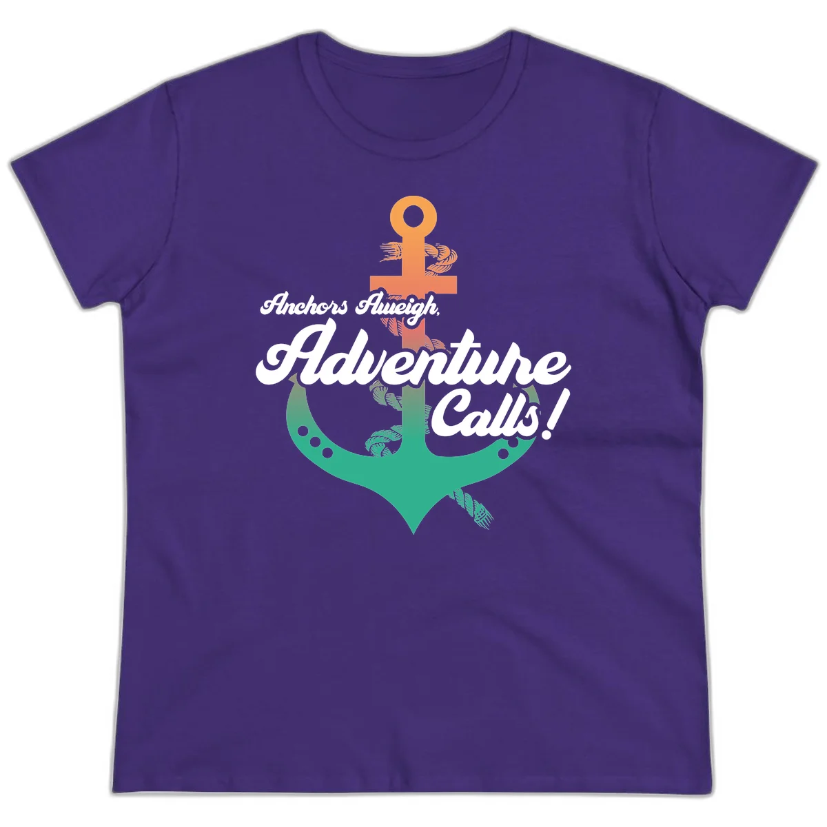 Anchors Aweigh Adventure Calls Ladies Tee in Purple