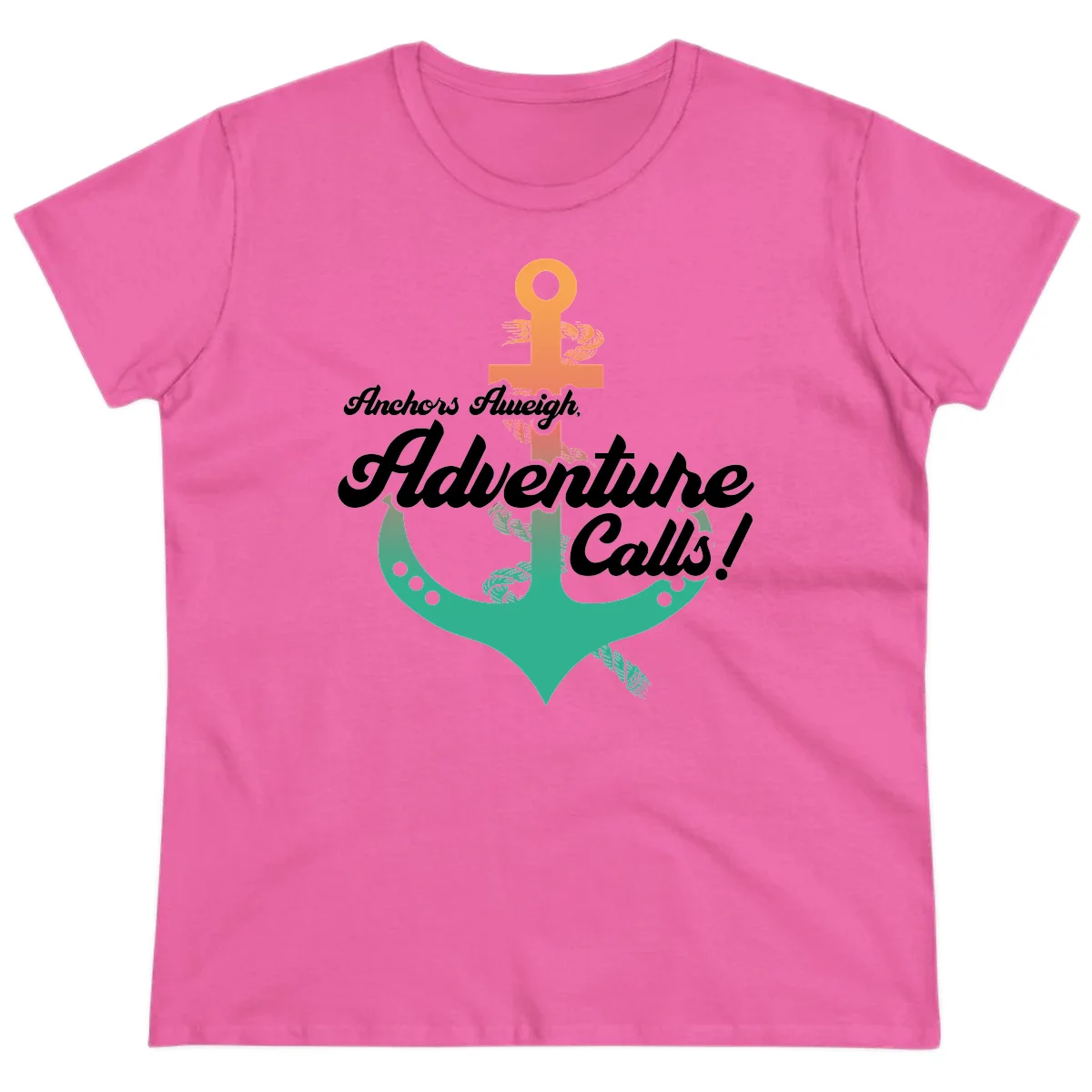 Anchors Aweigh Adventure Calls Ladies Tee in Azalea