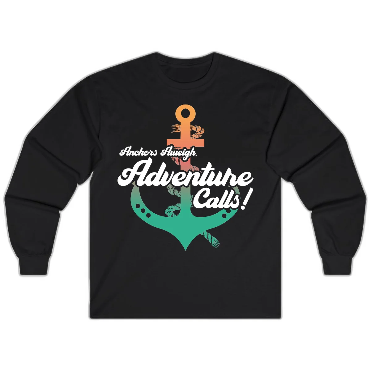Anchors Aweigh Adventure Calls Long Sleeve in Black