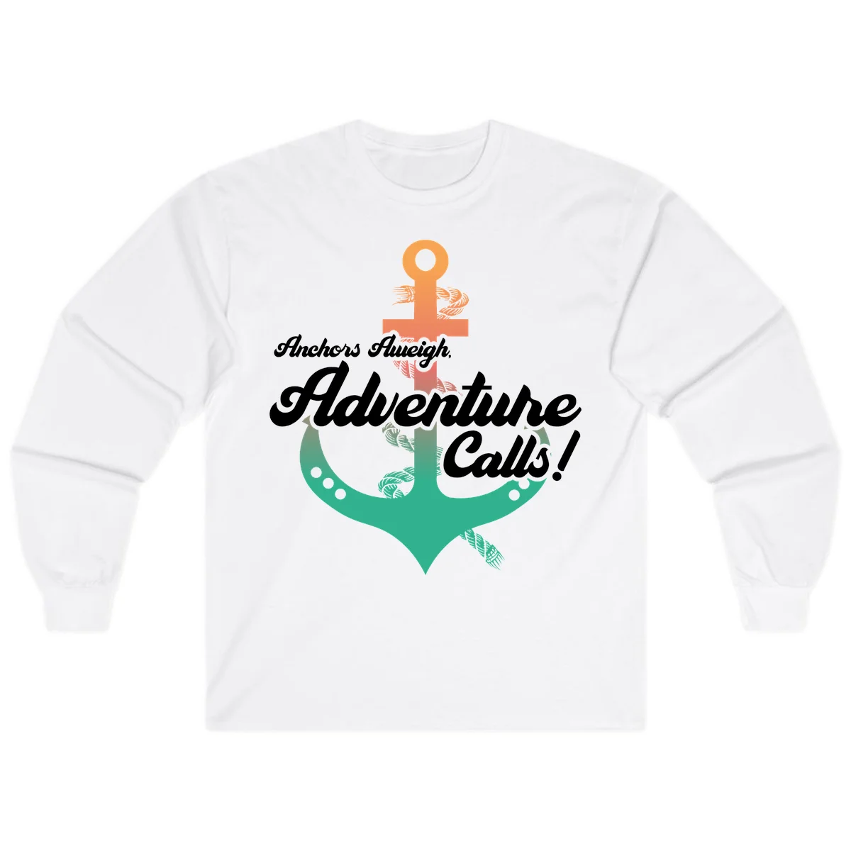 Anchors Aweigh Adventure Calls Long Sleeve in White
