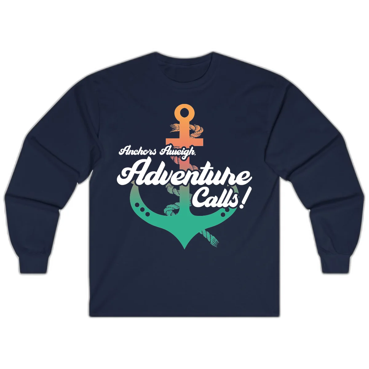 Anchors Aweigh Adventure Calls Long Sleeve in Navy