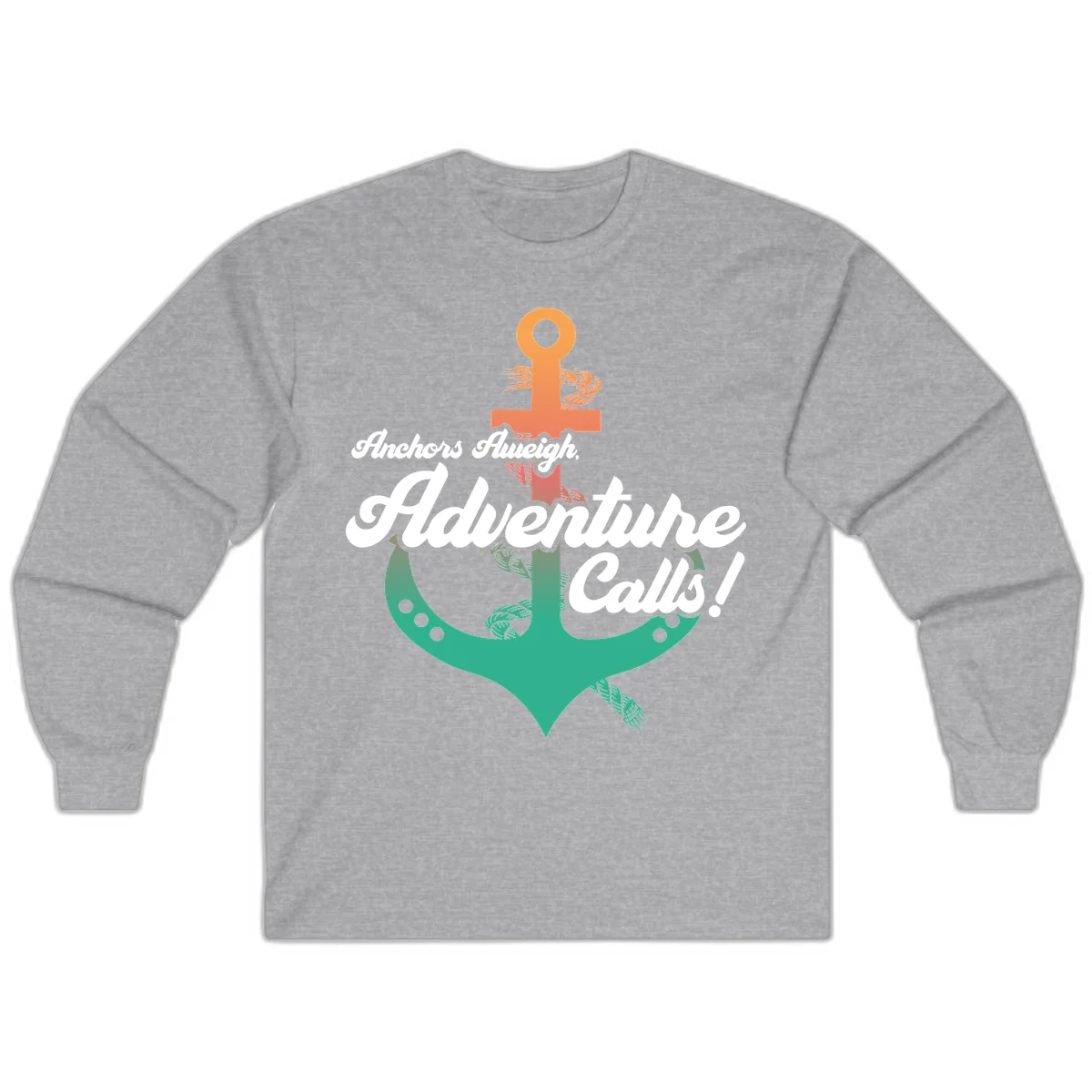 Anchors Aweigh Adventure Calls Long Sleeve in Sport Grey