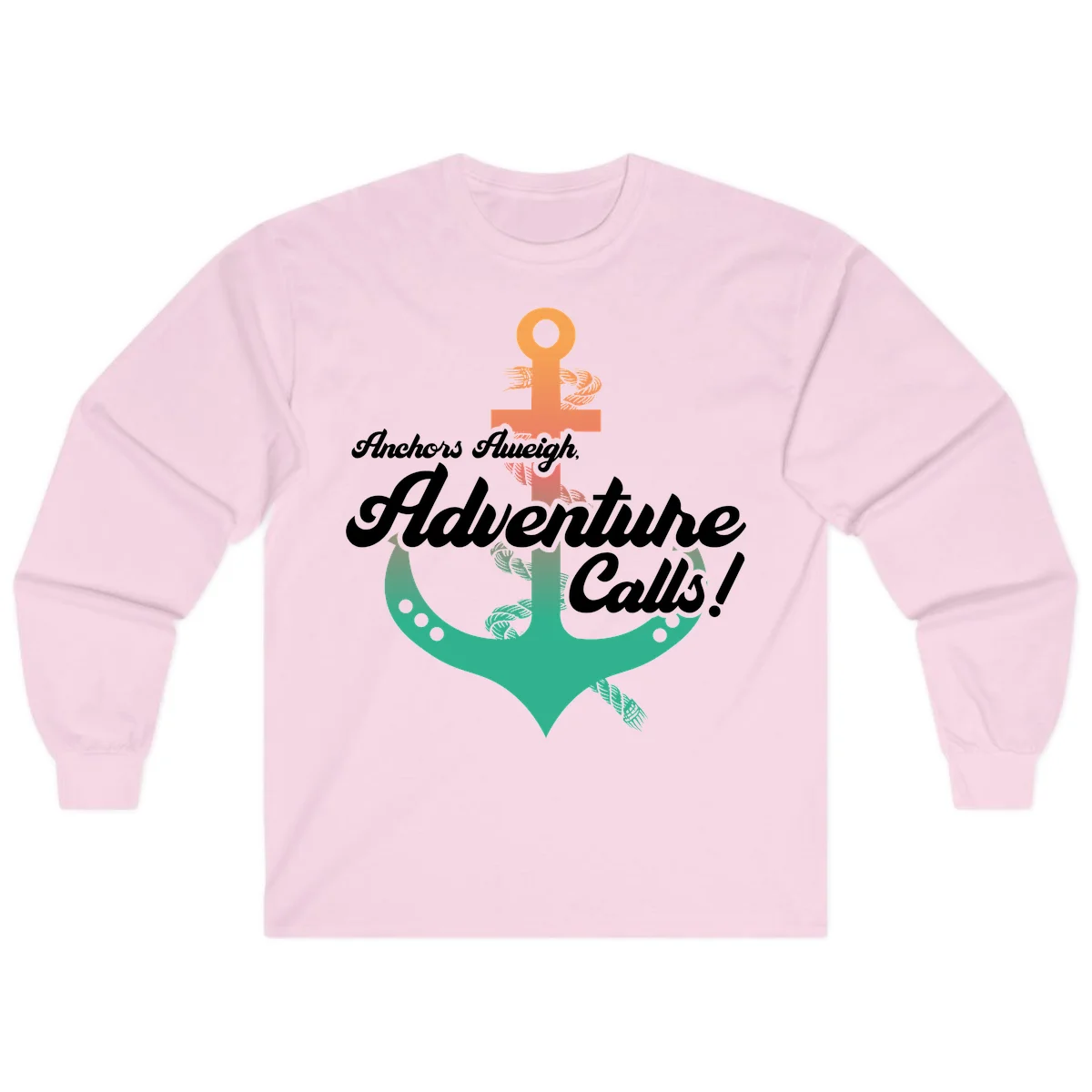 Anchors Aweigh Adventure Calls Long Sleeve in Light Pink