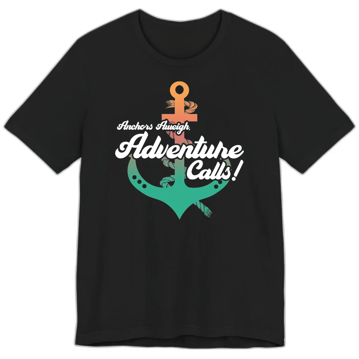 Anchors Aweigh Adventure Calls Premium T-Shirt in Black