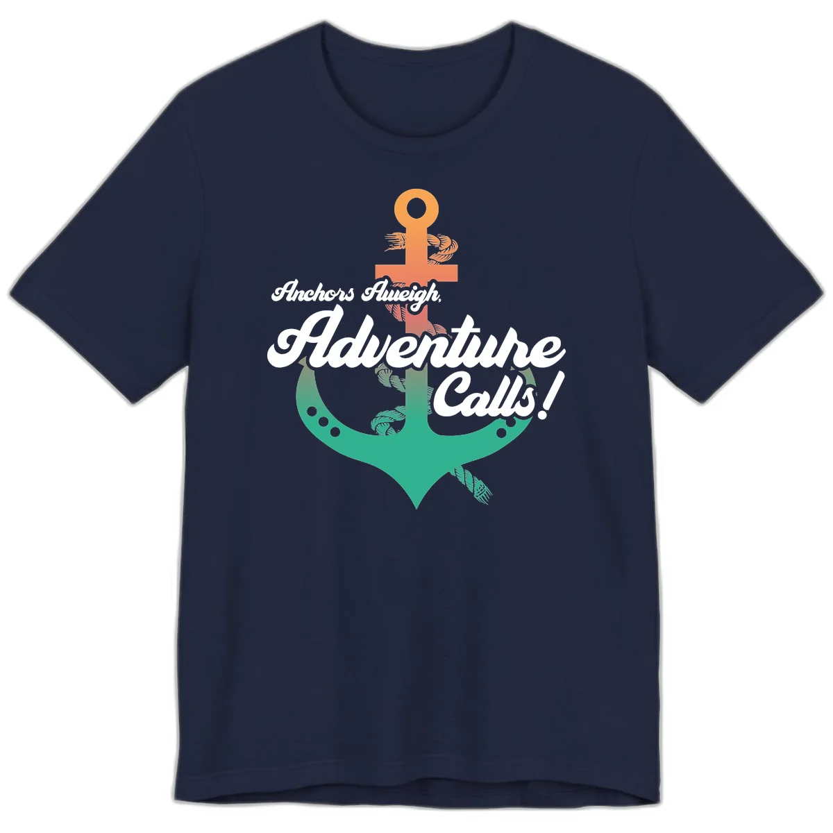 Anchors Aweigh Adventure Calls Premium T-Shirt in Navy