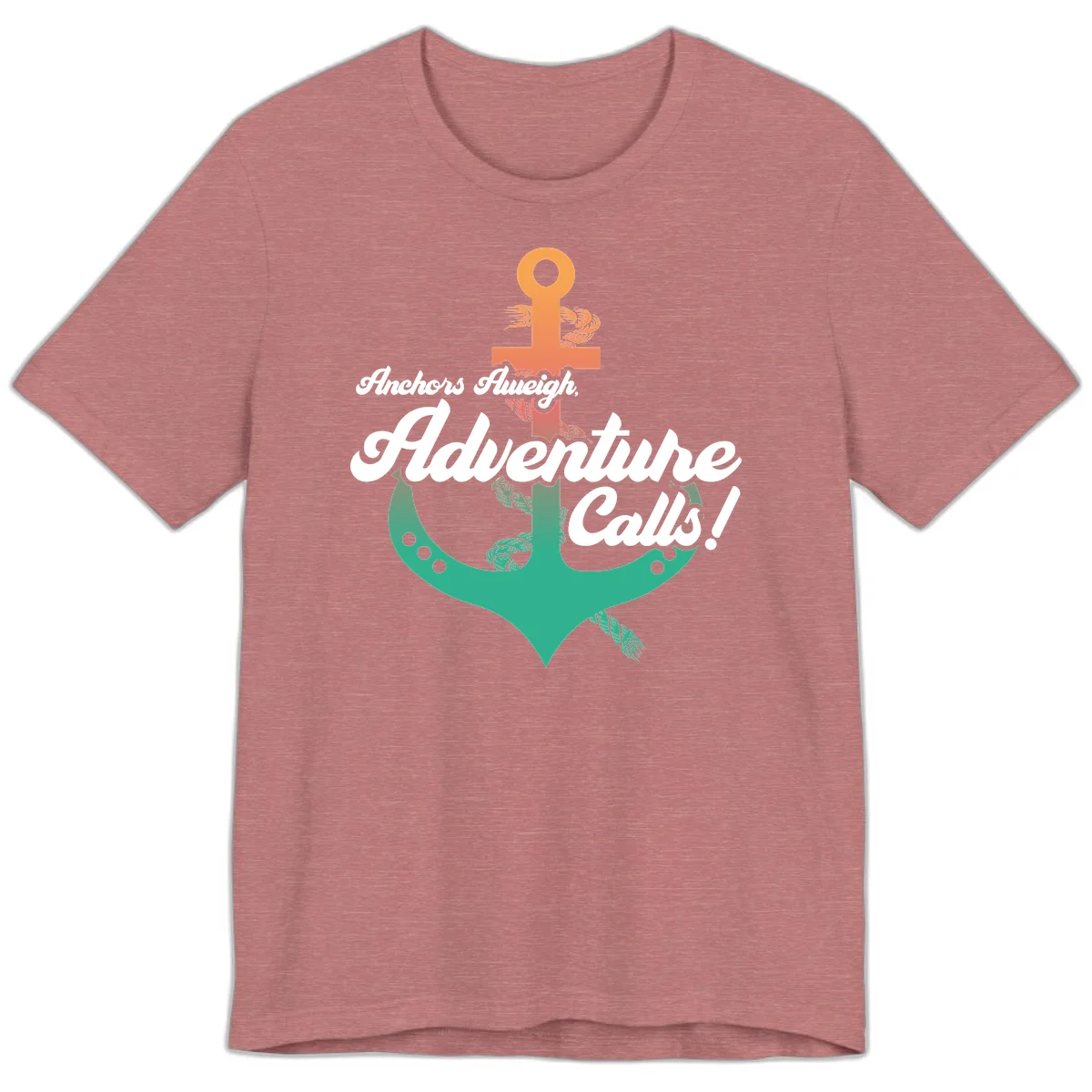 Anchors Aweigh Adventure Calls Premium T-Shirt in Heather Mauve