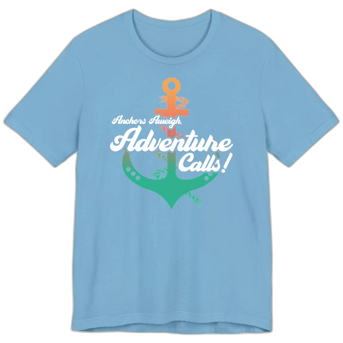 Anchors Aweigh Adventure Calls Premium T-Shirt in Ocean Blue