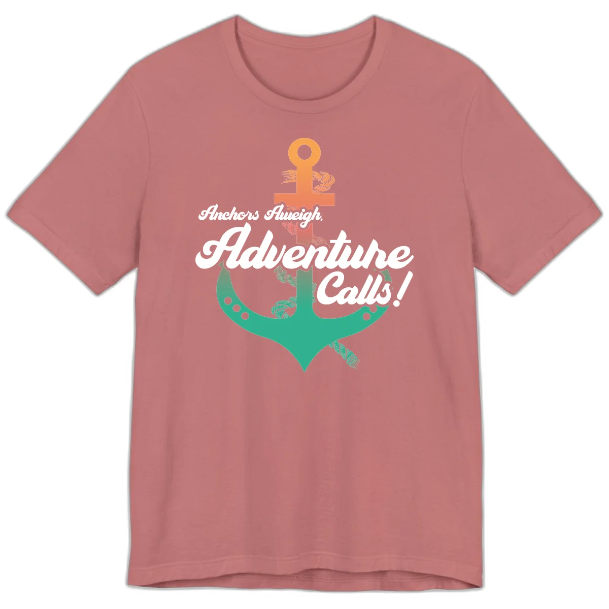 Anchors Aweigh Adventure Calls Premium T-Shirt in Mauve