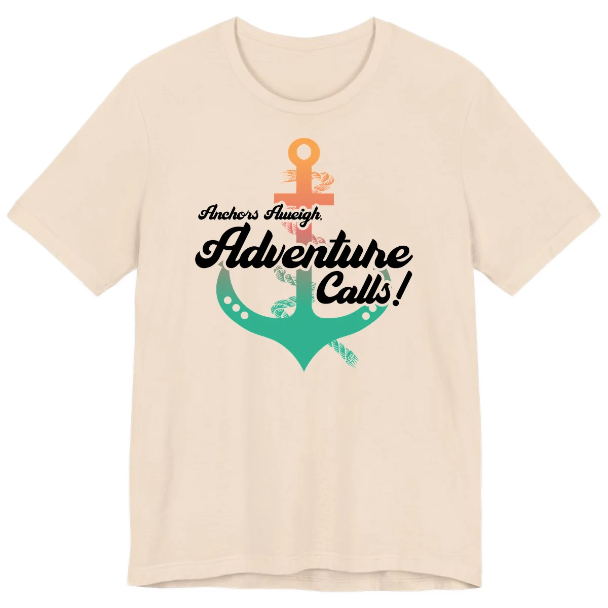 Anchors Aweigh Adventure Calls Premium T-Shirt in Soft Cream