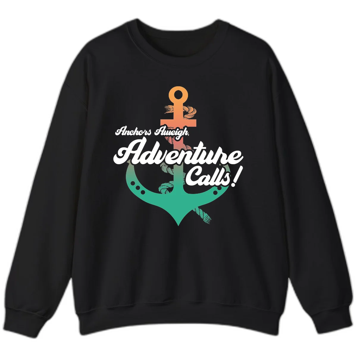 Anchors Aweigh Adventure Calls Sweatshirt in Black