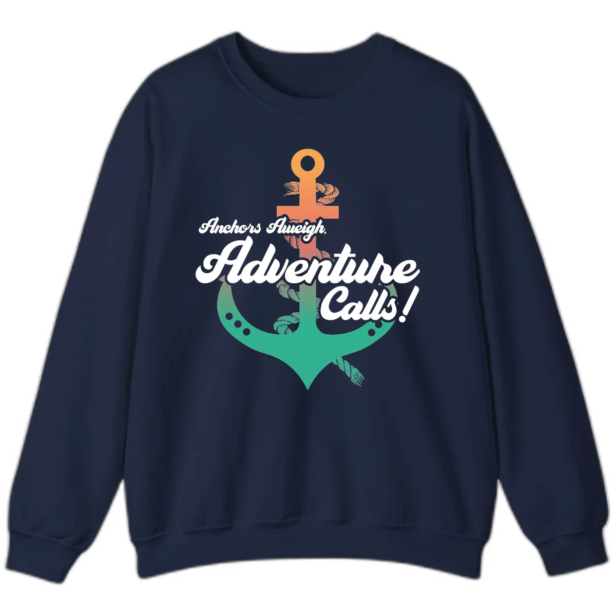 Anchors Aweigh Adventure Calls Sweatshirt in Navy