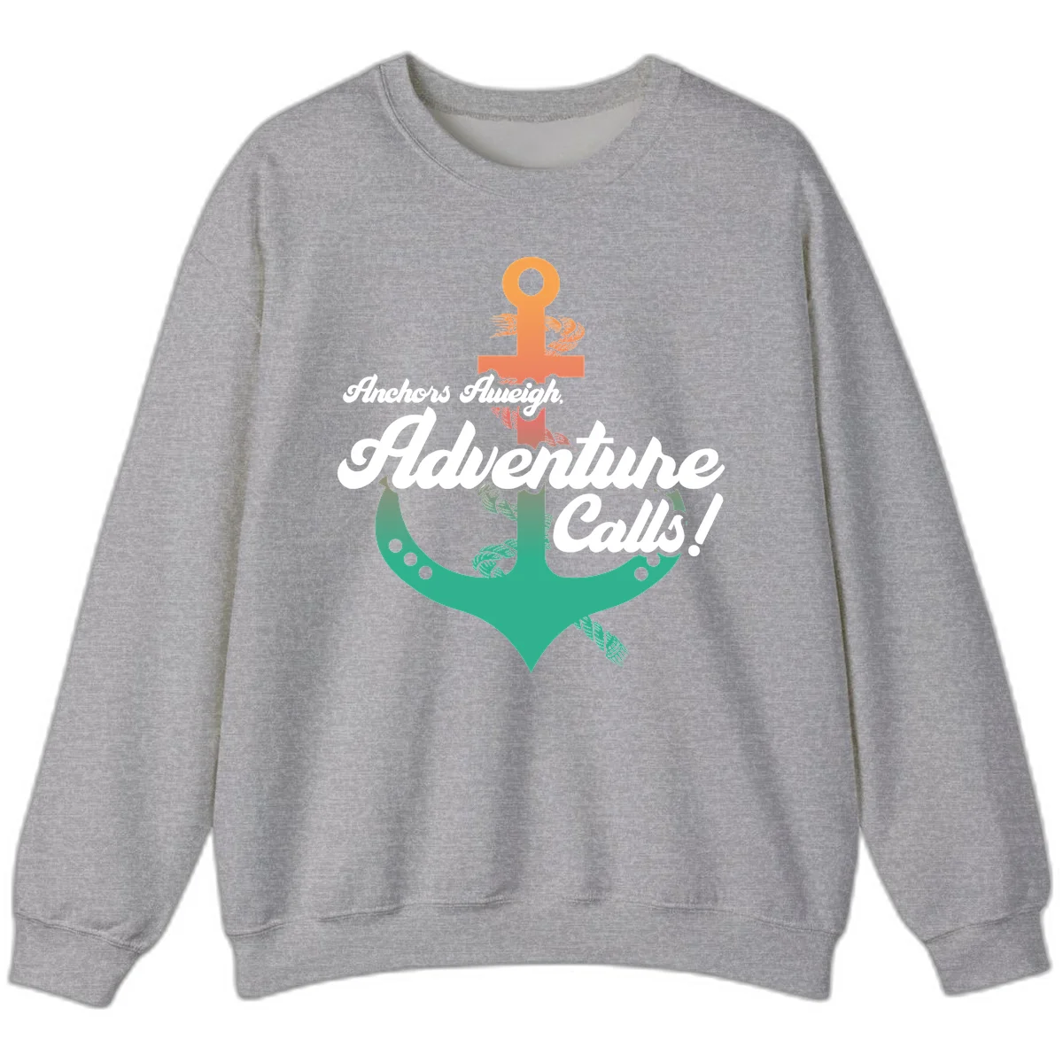 Anchors Aweigh Adventure Calls Sweatshirt in Sport Grey