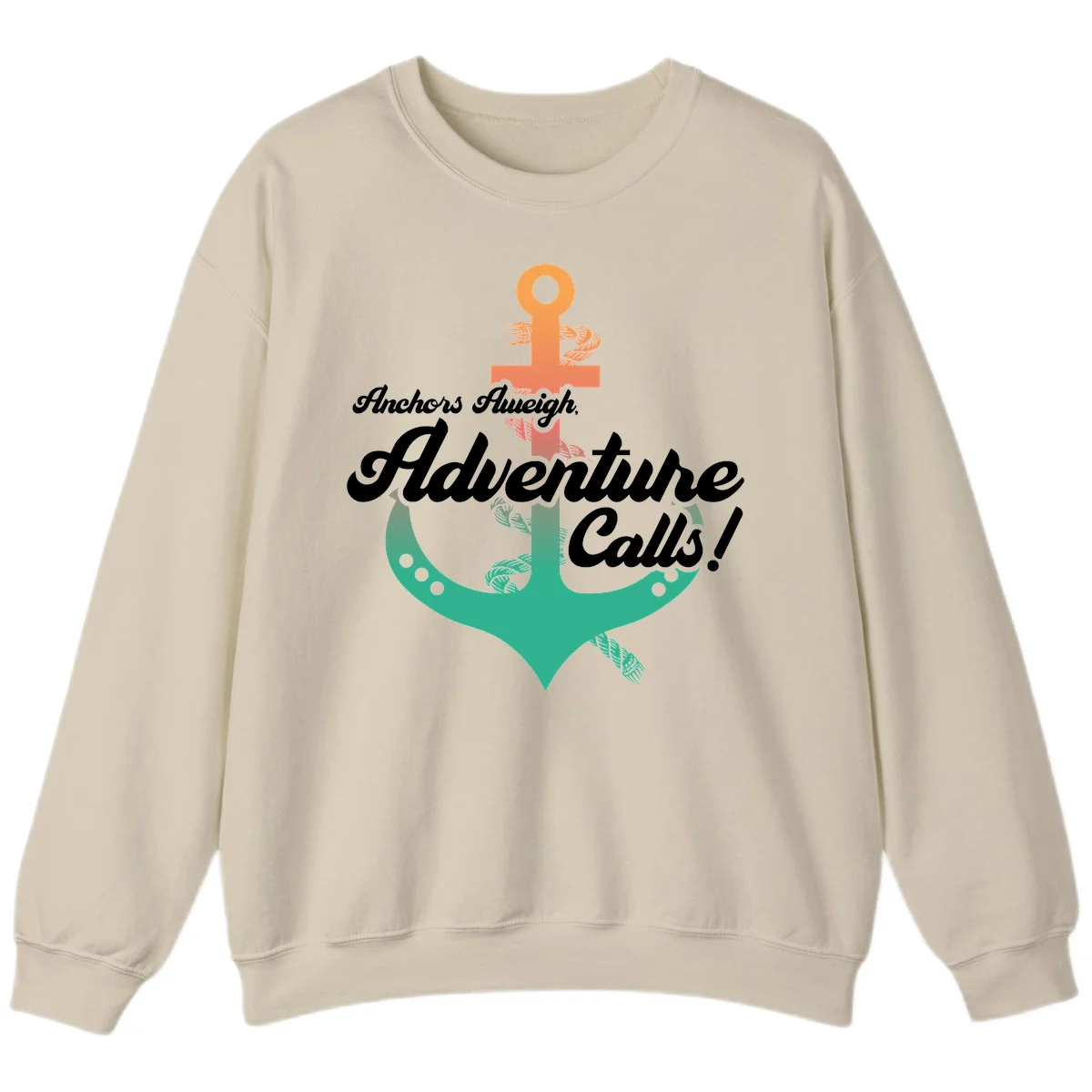 Anchors Aweigh Adventure Calls Sweatshirt in Sand