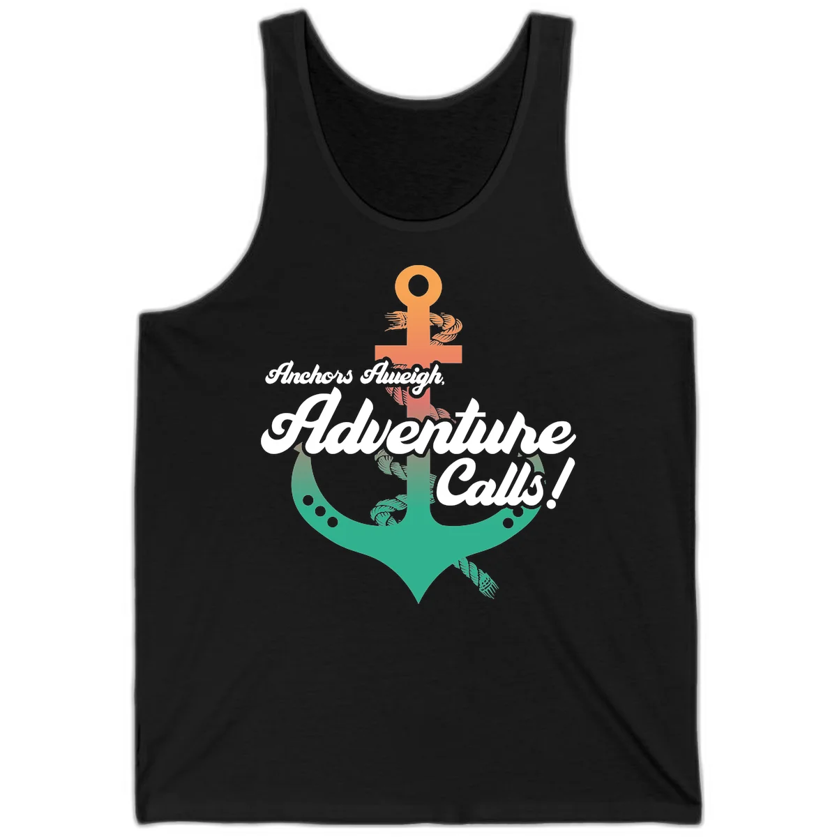 Anchors Aweigh Adventure Calls Tank Top in Black