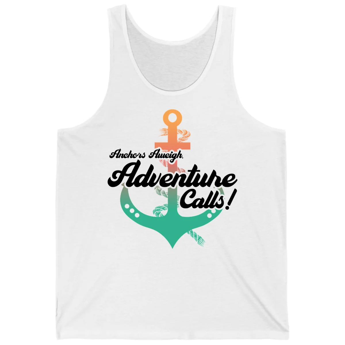 Anchors Aweigh Adventure Calls Tank Top in White