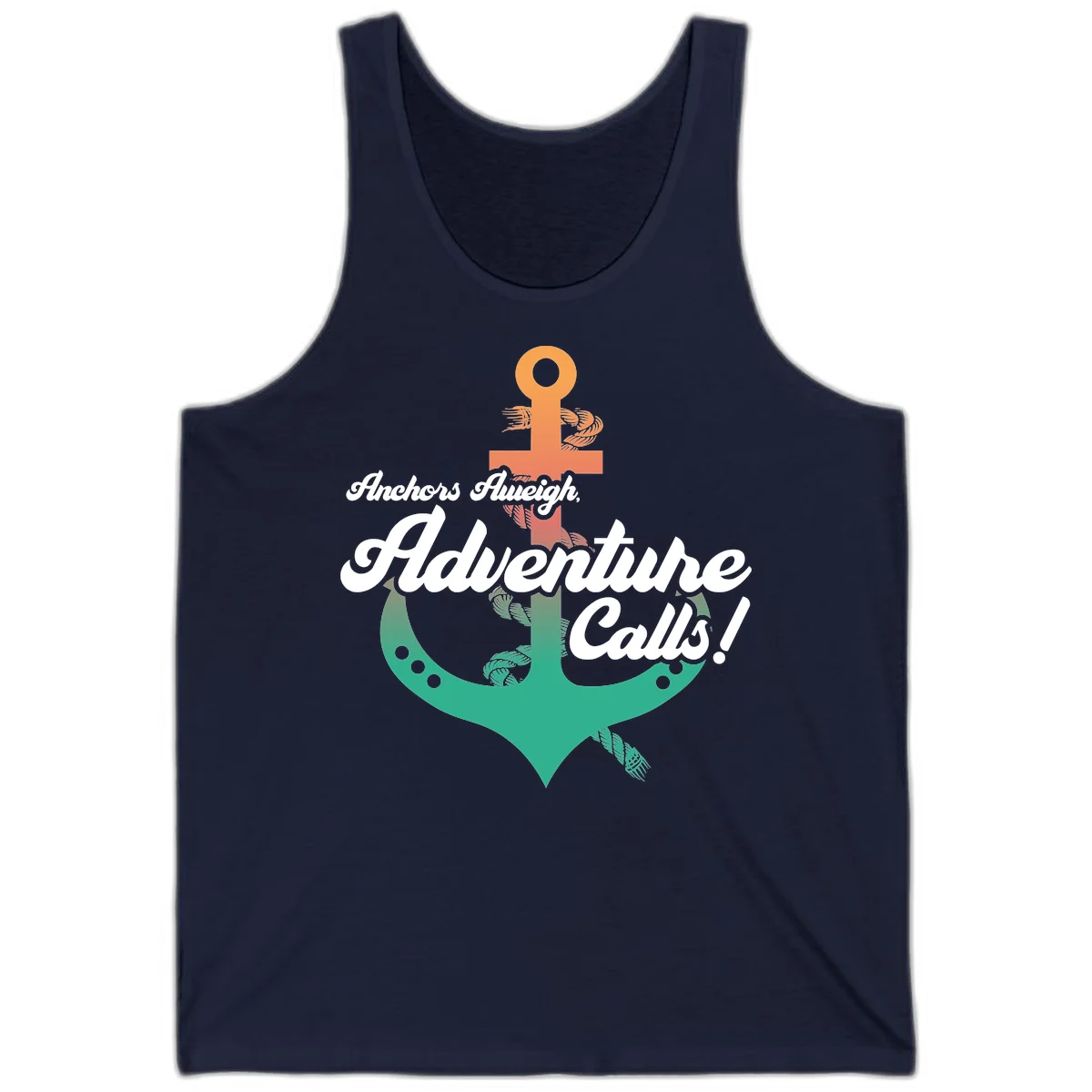 Anchors Aweigh Adventure Calls Tank Top in Navy