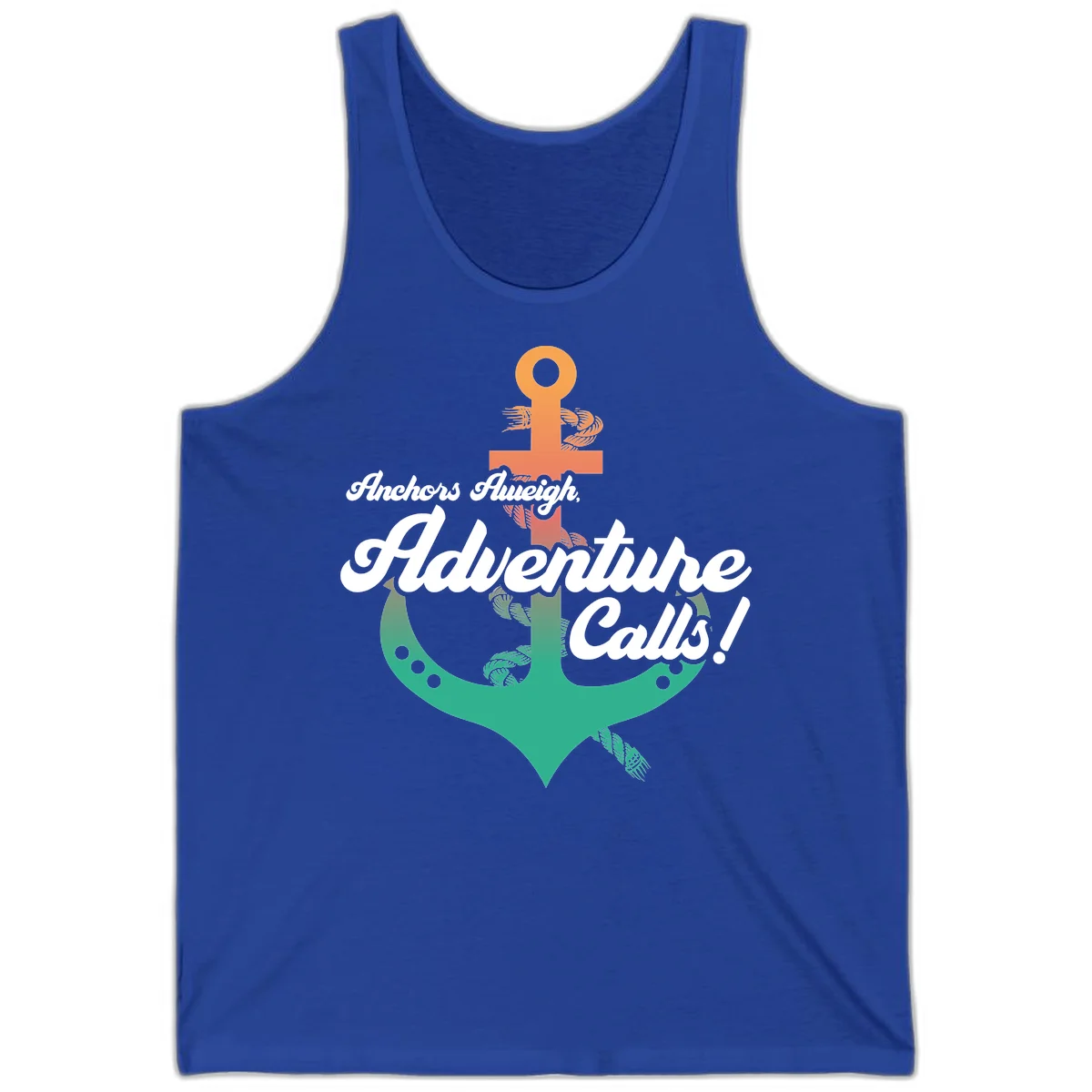 Anchors Aweigh Adventure Calls Tank Top in True Royal