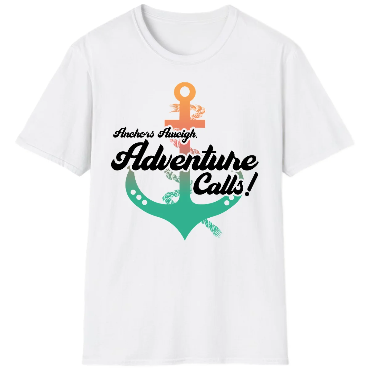 Anchors Aweigh Adventure Calls T-Shirt in White