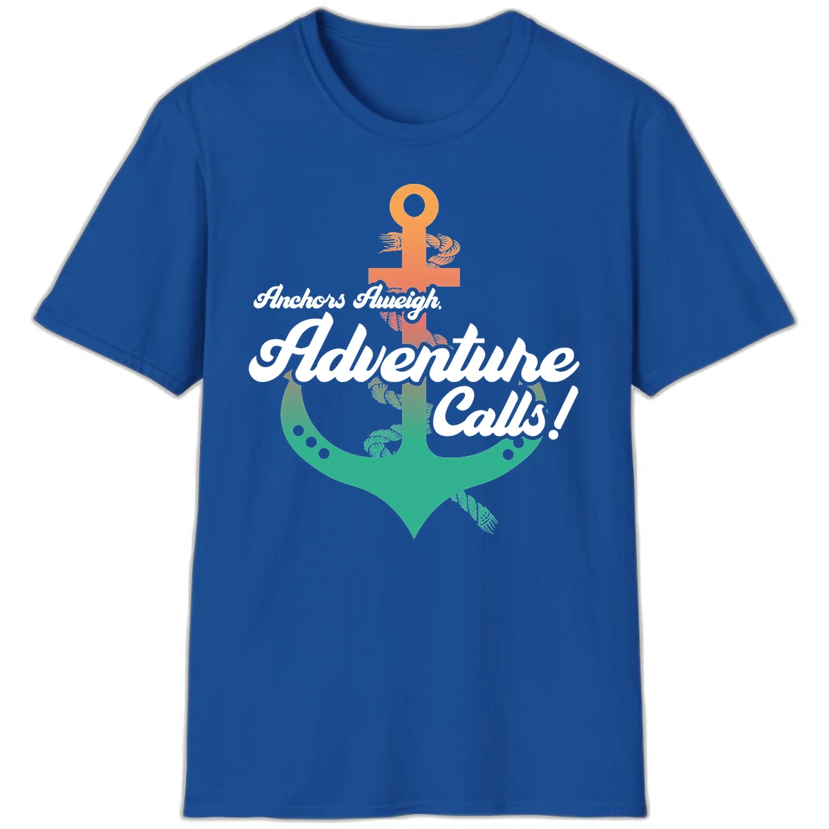 Anchors Aweigh Adventure Calls T-Shirt in Royal
