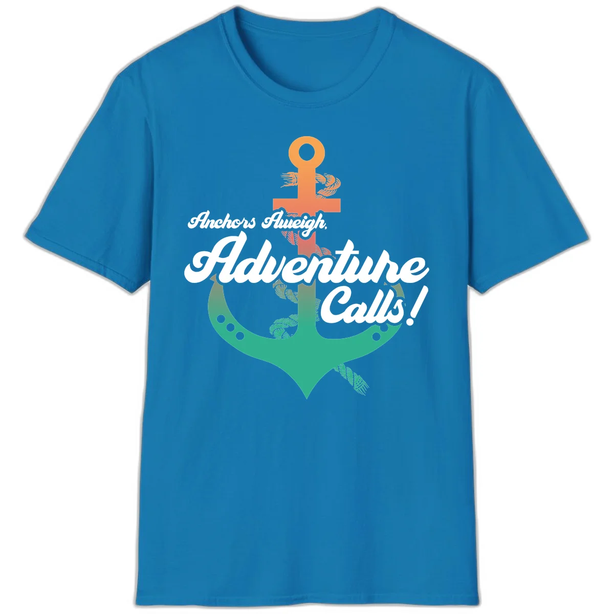 Anchors Aweigh Adventure Calls T-Shirt in Sapphire