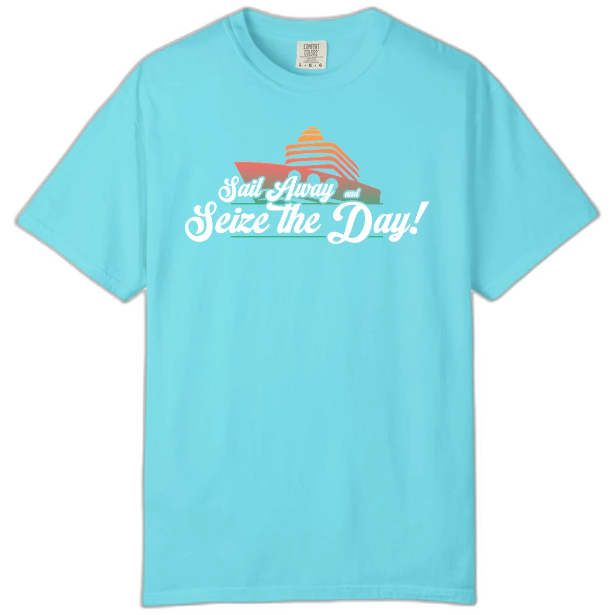 Sail Away and Seize the Day Comfort Color in Lagoon Blue